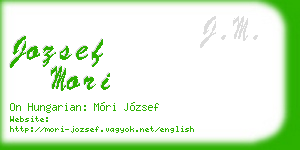 jozsef mori business card